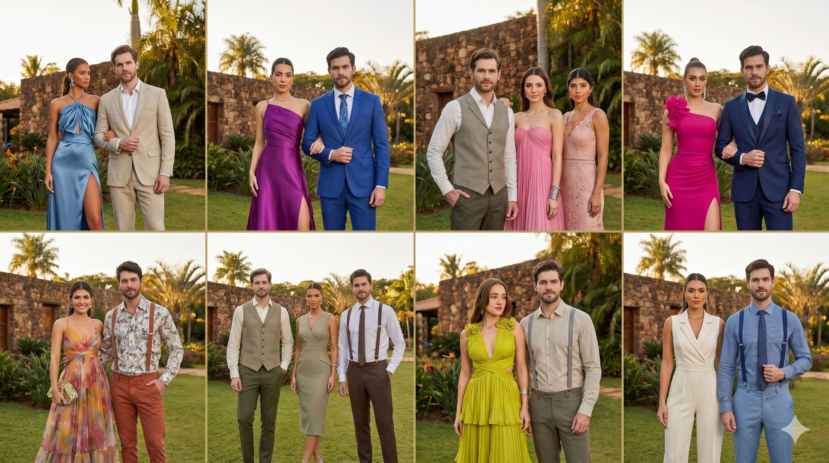 Referências de traje para convidados, esporte fino